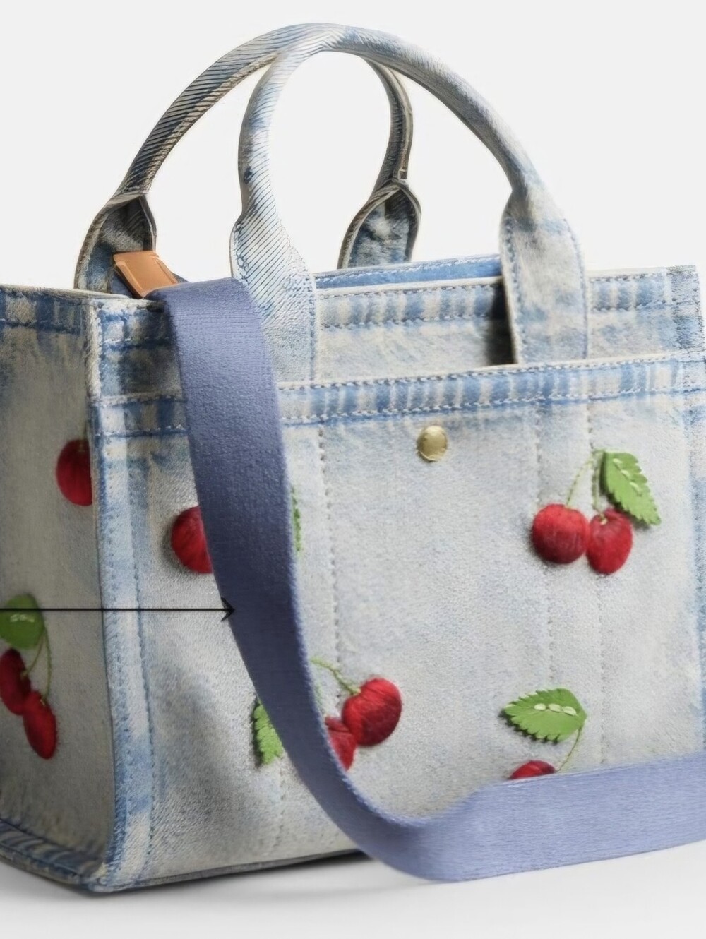NWT Coach Brass/Denim Multi CargobTote 20 Satchel CDY91 - Picture 3 of 13